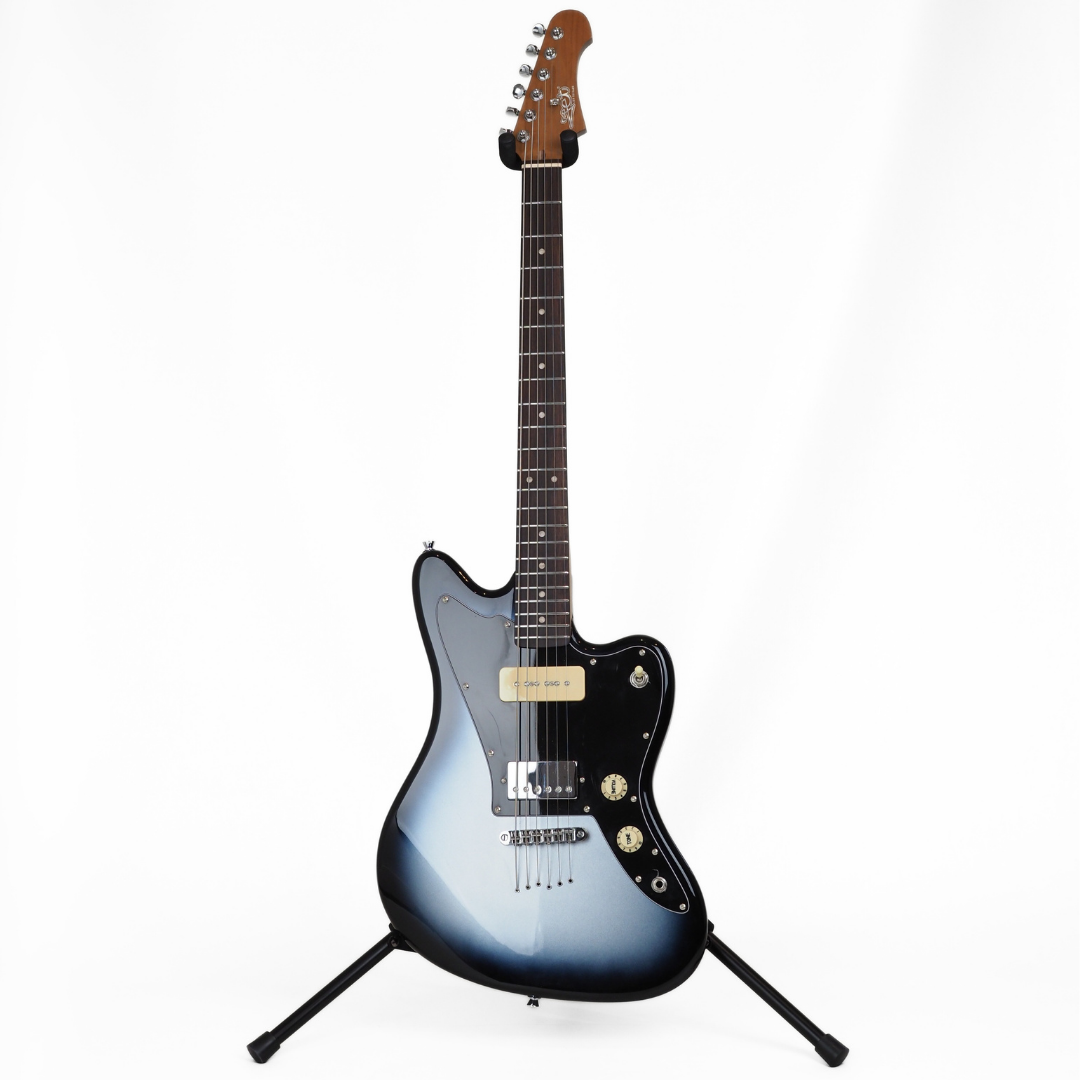 JET JJ-350B Offset Baritone Electric Guitar in Moonburst