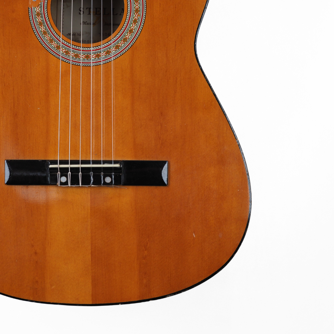 Vintage Stella Model 3504 4/4-Sized Classical Guitar