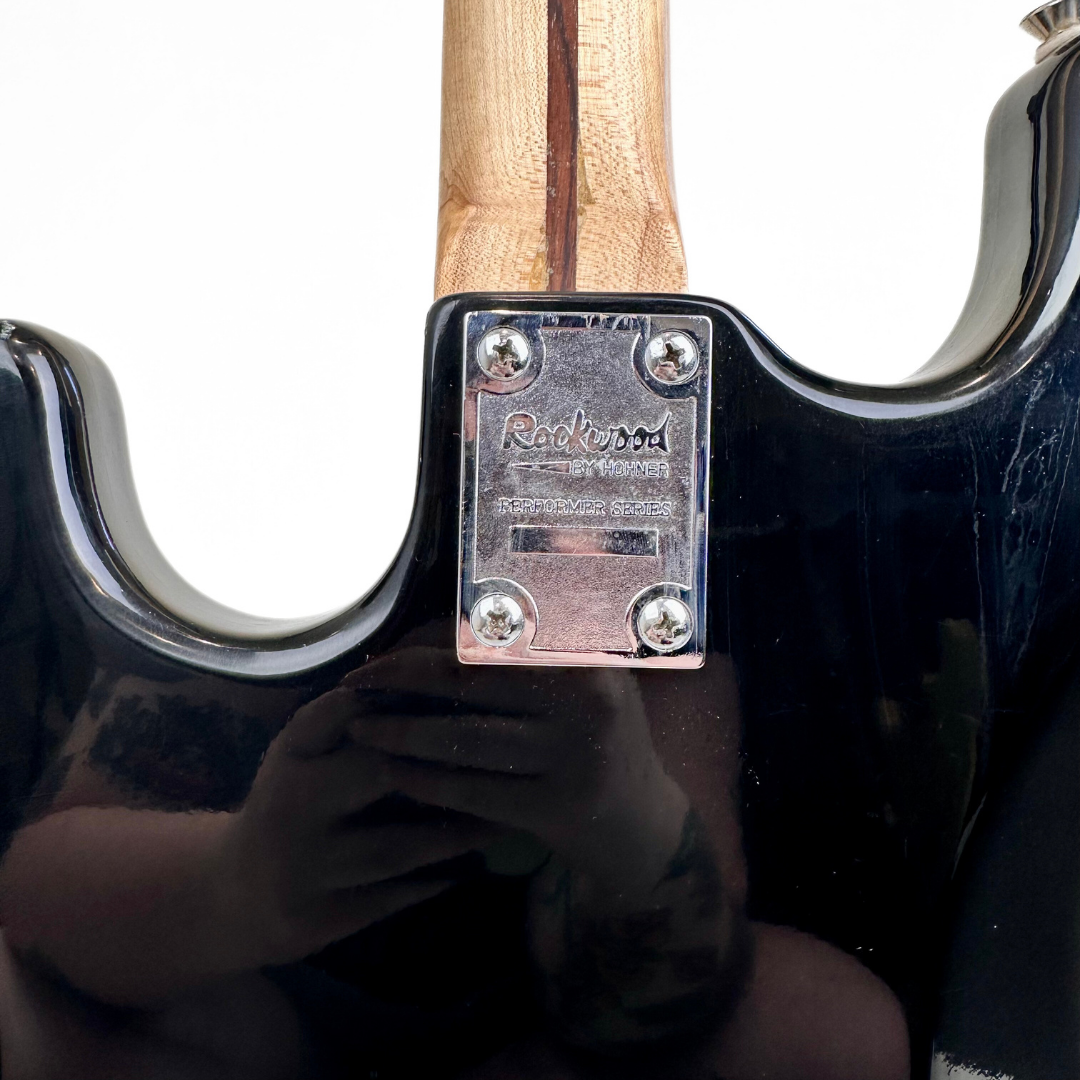 Rockwood by Hohner LX-90L Stratocaster-Style Electric Guitar in Gloss Black