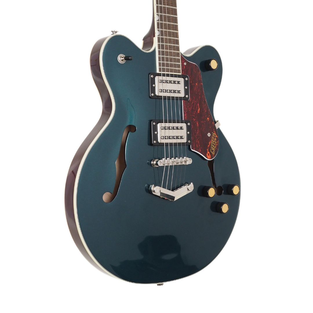2025 Gretsch G2622/MDSPH Semi-Hollow Electric Guitar in Metallic Teal Sparkle