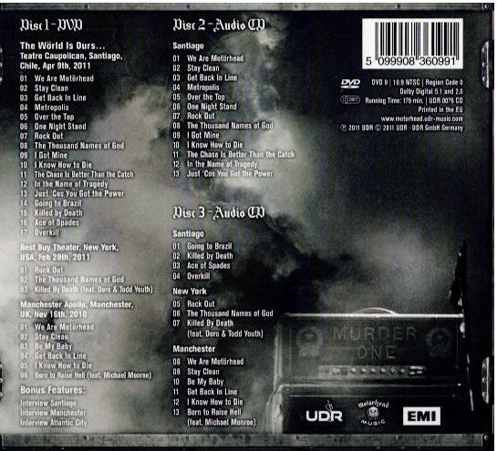 Motörhead – The Wörld Is Ours - Vol 1 (Everywhere Further Than Everyplace Else) (	 DVD, DVD-Video, Multichannel, NTSC 2 x CD, Album All Media, Digipak, O-Card)