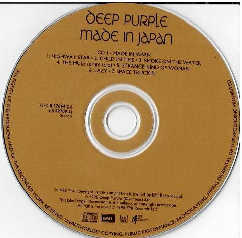 Deep Purple – Made In Japan (2 x CD, Album, Reissue, Remastered)