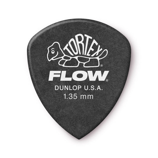 Dunlop JPTF135 Black 1.35 Tortex Flow Standard Picks (12 Pack)