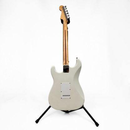 Early 90s Squier by Fender MIJ Stratocaster Electric Guitar in Vintage White Gloss