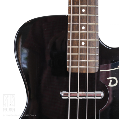 Danelectro '56 Single Cut Short Scale Electric Bass Guitar in Black Gloss