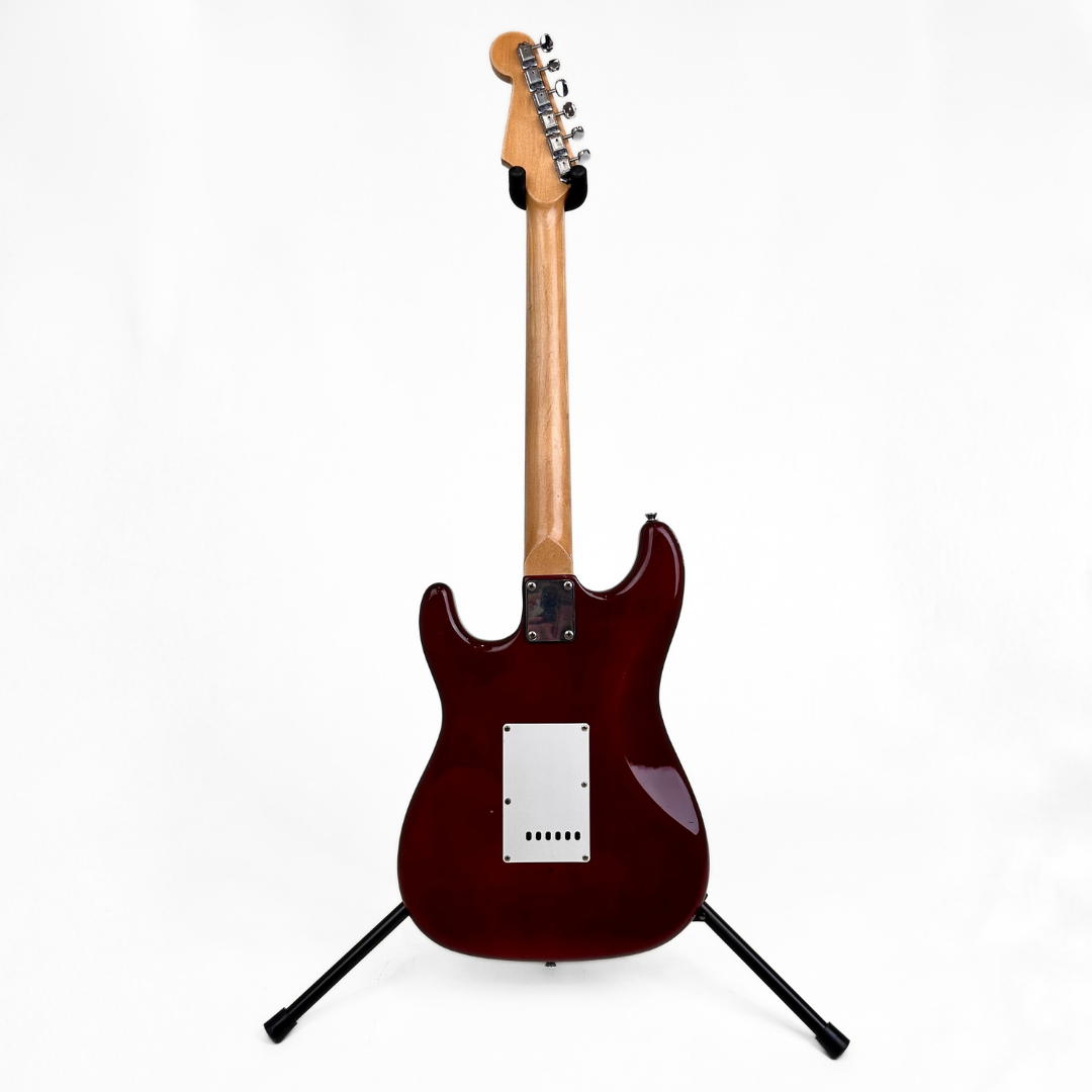 Unbranded Stratocaster-Style Electric Guitar in Wine Red