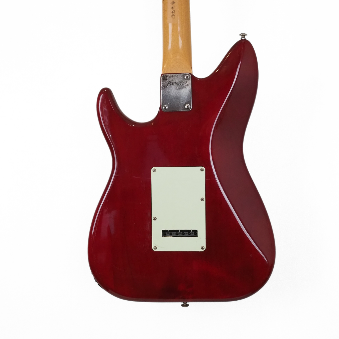 1990s Alvarez AE30TR Classic III / Classic Custom Electric Guitar in Transparent Red