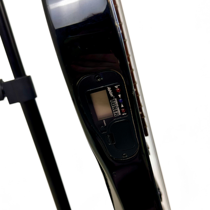 Ashton Stratocaster-Style Electric Guitar with In-Built Tuner in Gloss Black