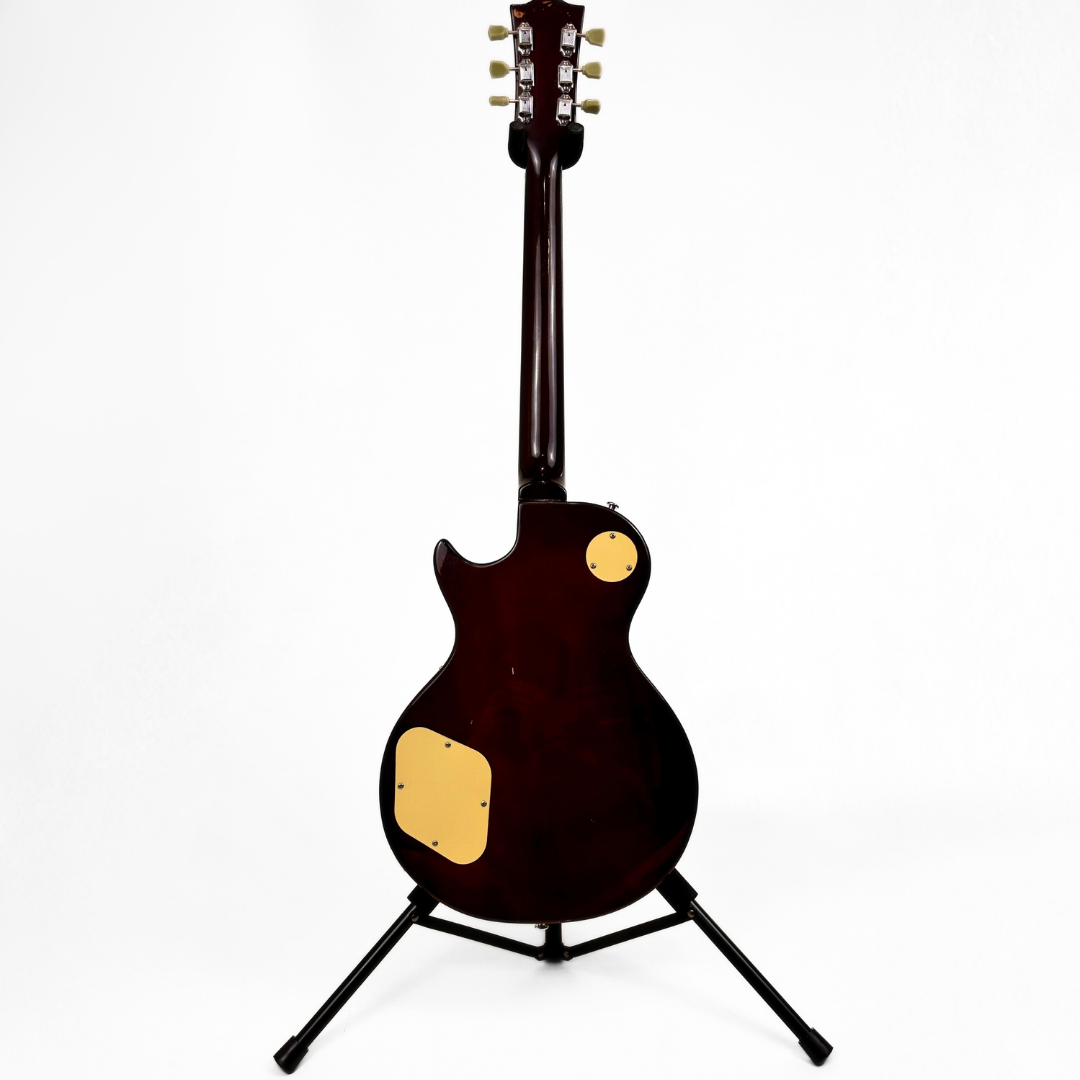 Unbranded Les Paul-Style Triple Humbucker Electric Guitar in Gloss Honeyburst Finish