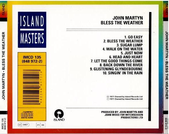 John Martyn – Bless The Weather (CD, Album, Reissue)