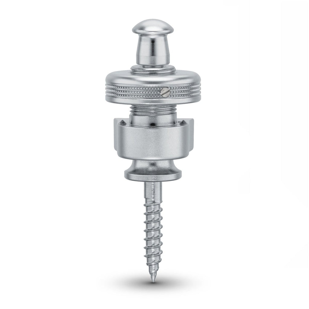 Schaller 14010301 New S-Locks Strap Locks (Pair) in Satin Chrome