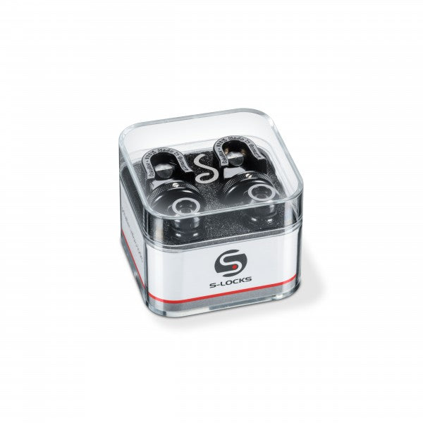 Schaller S-Lock 14010401 Black Chrome Strap Lock System
