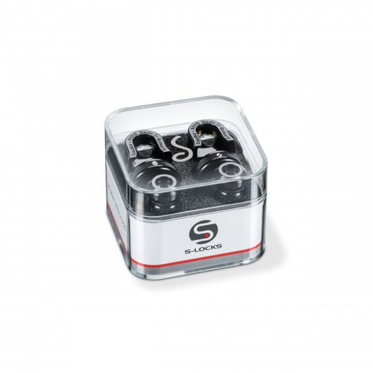 Schaller S-Lock 14010401 Black Chrome Strap Lock System