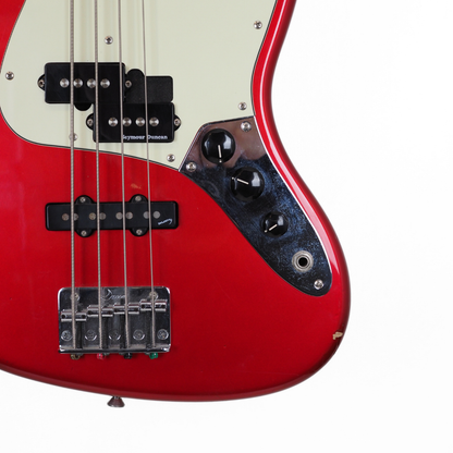 Vintage Moon JB-240 Precision/Jazz Bass Guitar in Metallic Red with Seymour Duncan Pickups