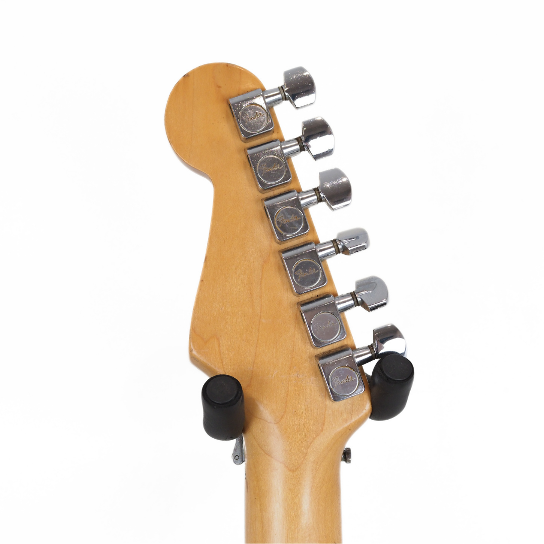 1980s Fender Contemporary MIJ Stratocaster Electric Guitar in Aged Pearl White Finish