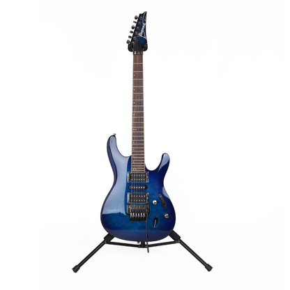 2016 Ibanez S Series S670QM Electric Guitar in Transparent Blue Burst