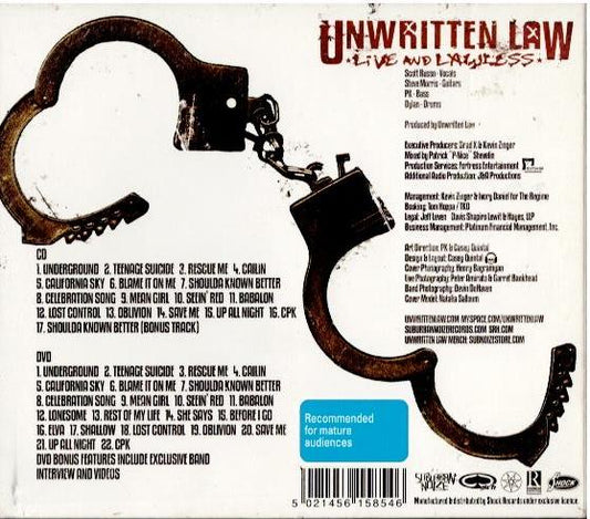 Unwritten Law – Live And Lawless (CD, Album DVD)