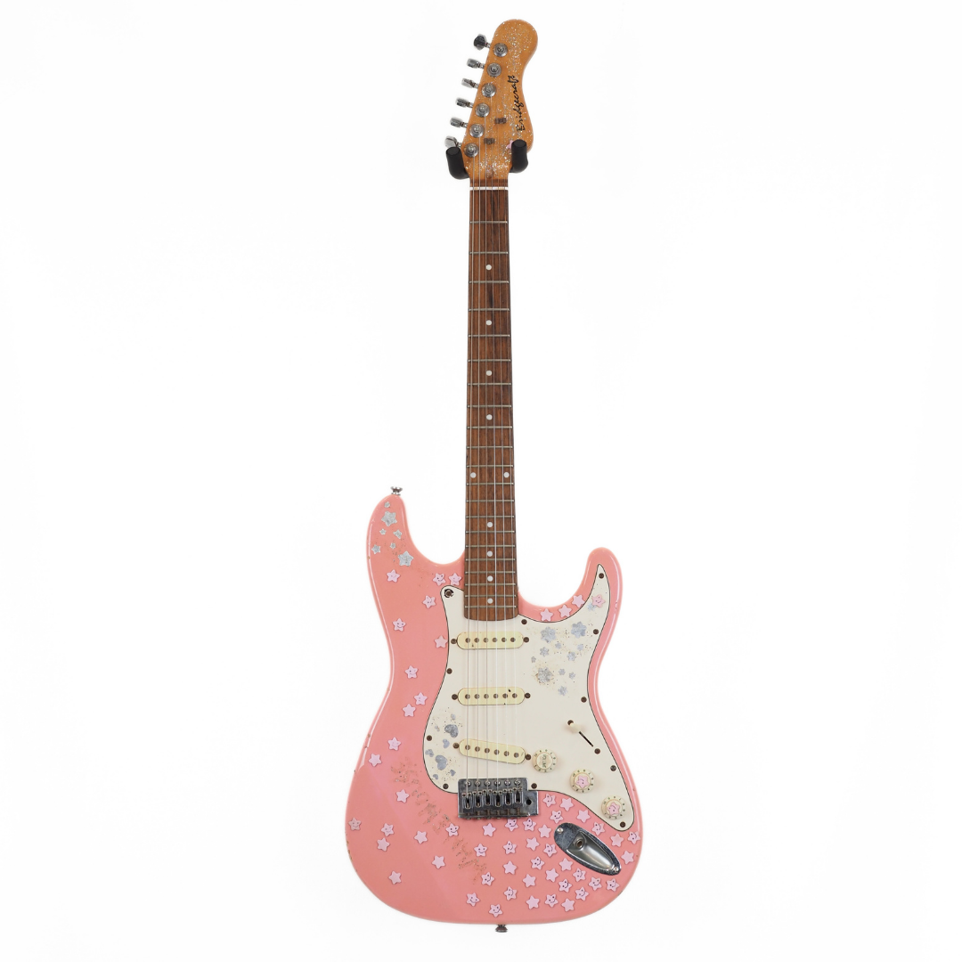 Bridgecraft Stratocaster-Style SSS Electric Guitar in Pink