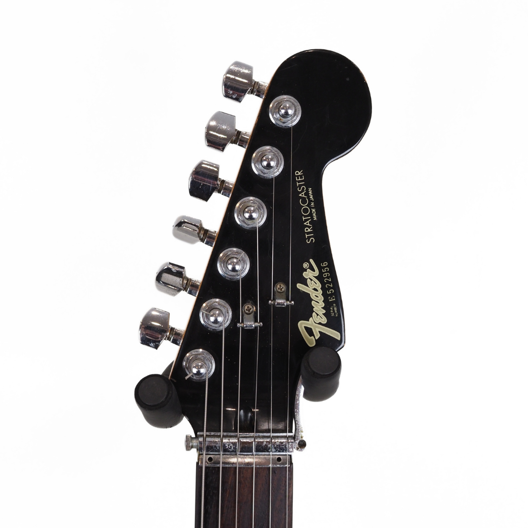 1980s Fender Contemporary MIJ Stratocaster Electric Guitar in Aged Pearl White Finish