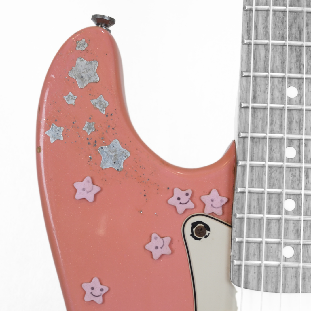 Bridgecraft Stratocaster-Style SSS Electric Guitar in Pink