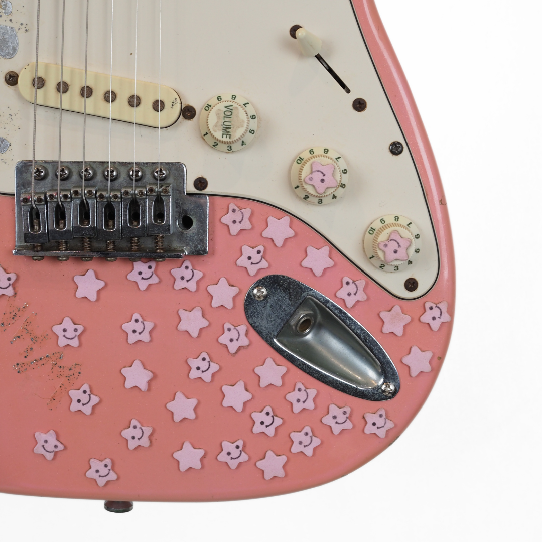 Bridgecraft Stratocaster-Style SSS Electric Guitar in Pink