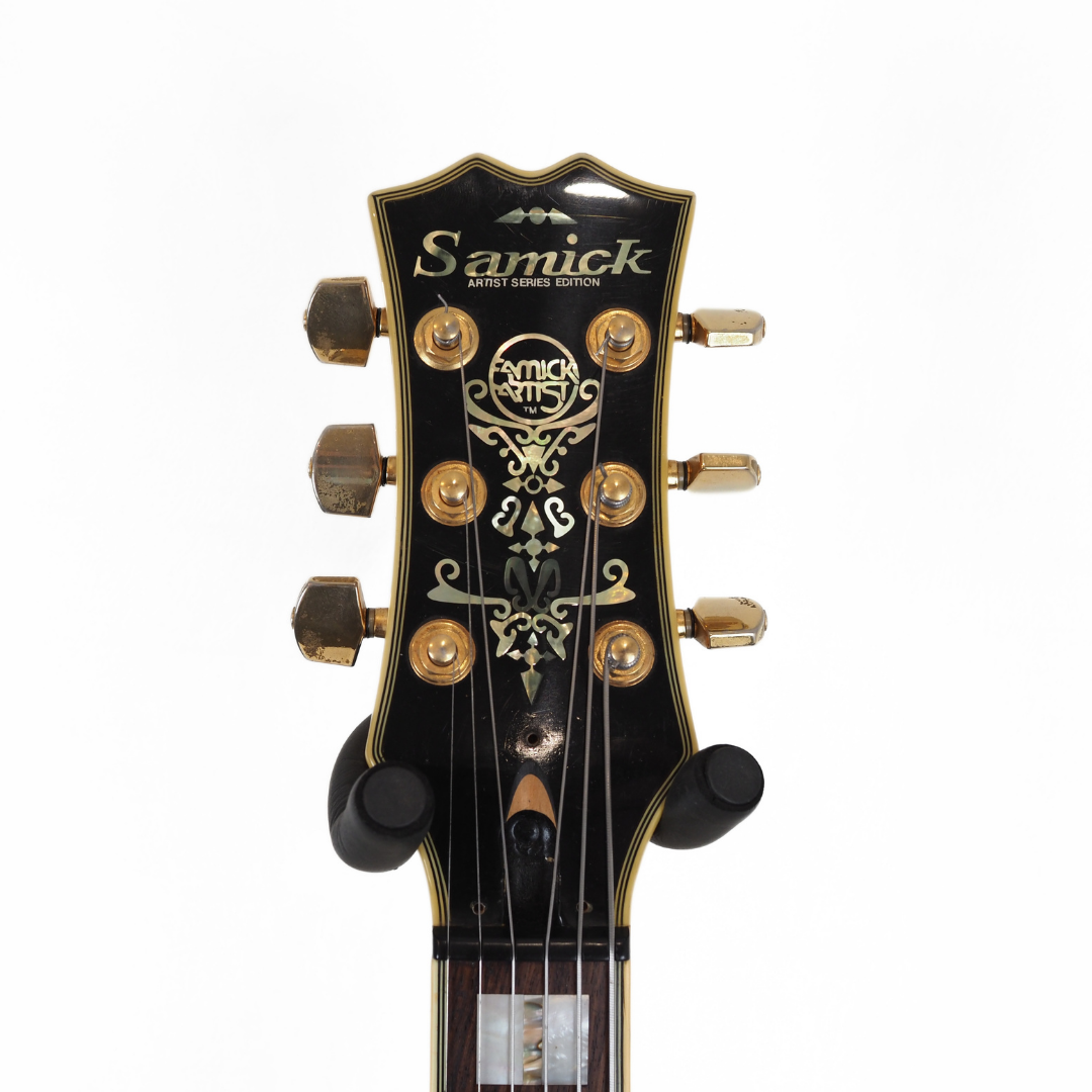 1998 Samick Artist Series HJ- 650 Left-Handed Archtop Jazzbox Electric Guitar (Upgraded Pickup)