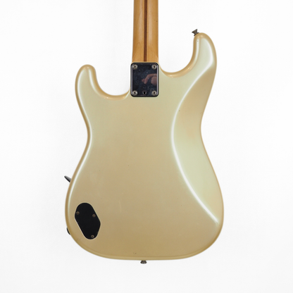 1980s Fender Contemporary MIJ Stratocaster Electric Guitar in Aged Pearl White Finish