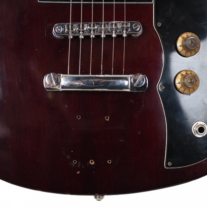 1970s Amena Model 1828 SG-style MIJ Electric Guitar in Wine Red