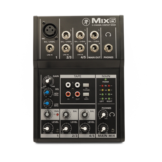 Mackie Mix5 5-Channel Compact Analogue Mixer