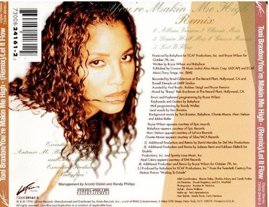 Toni Braxton – You're Makin Me High (Remix) / Let It Flow (CD, Maxi-Single)