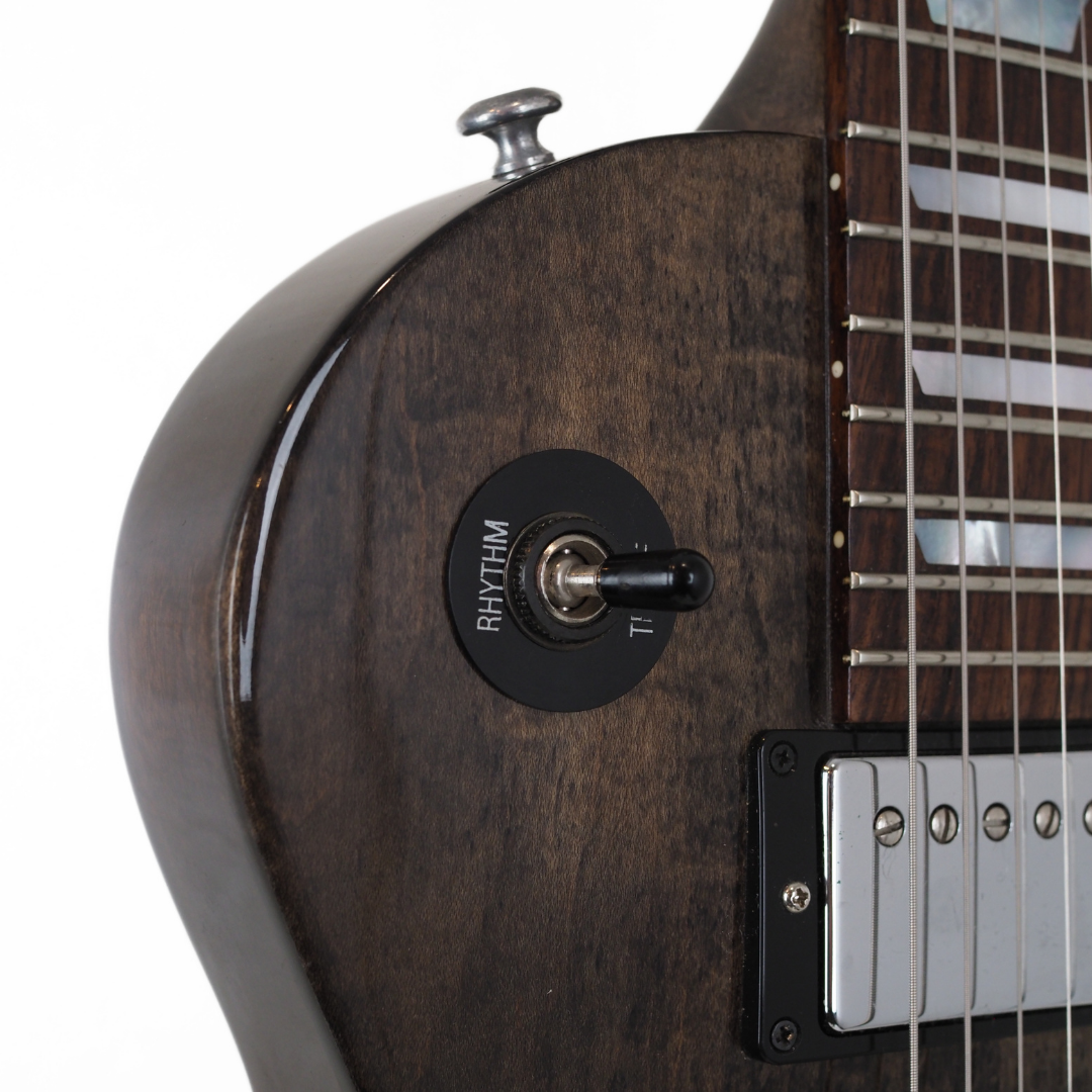 2015 Gibson LPM Les Paul 100 Electric Guitar in Translucent Ebony (with Upgrades)