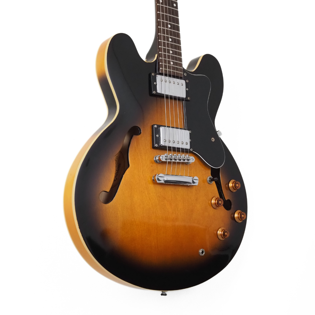 2005 Epiphone Dot 335-Style Semi-Hollow Electric Guitar in Vintage Sunburst