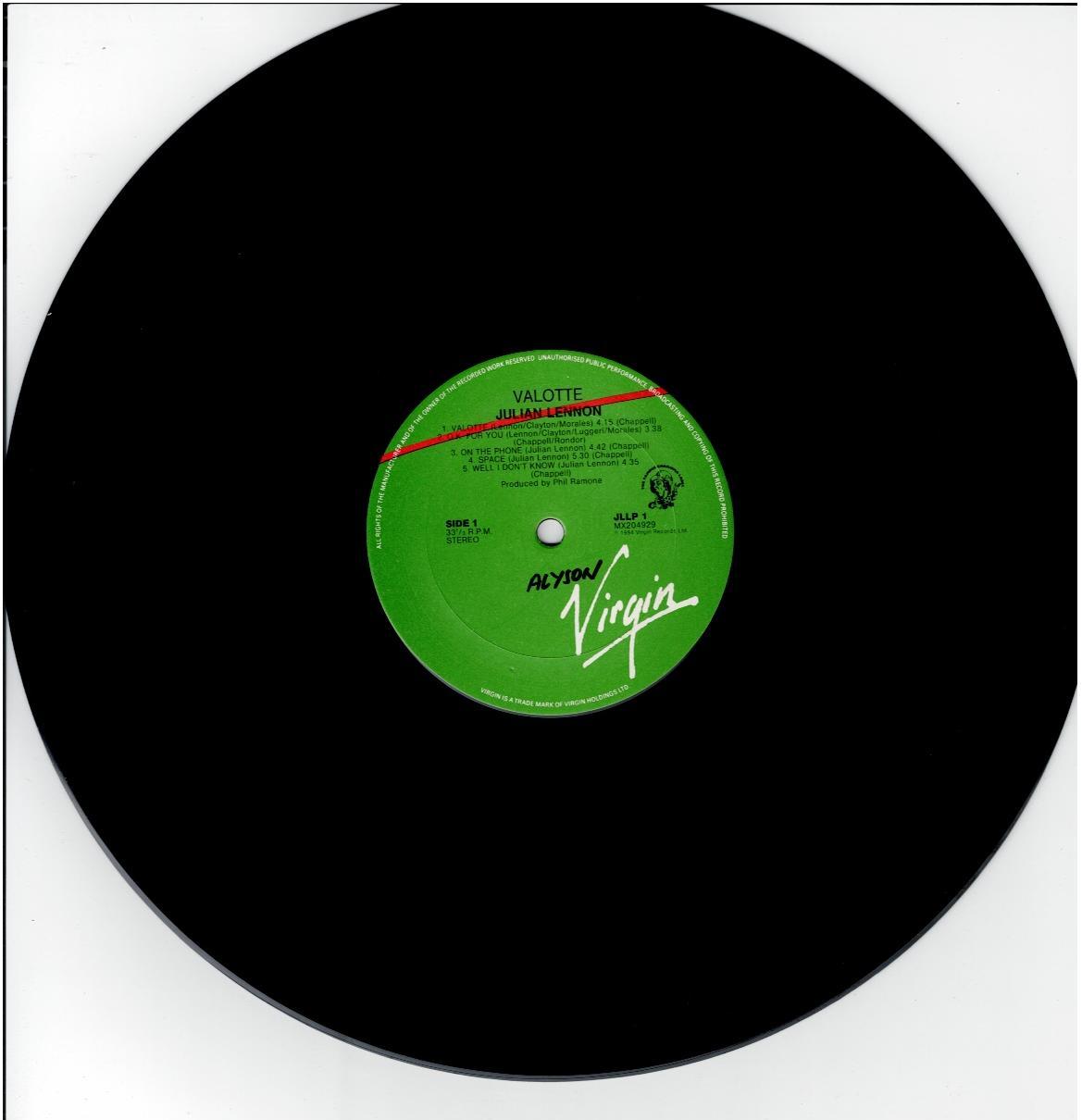 Julian Lennon – Valotte (Vinyl, LP, Album, Stereo)