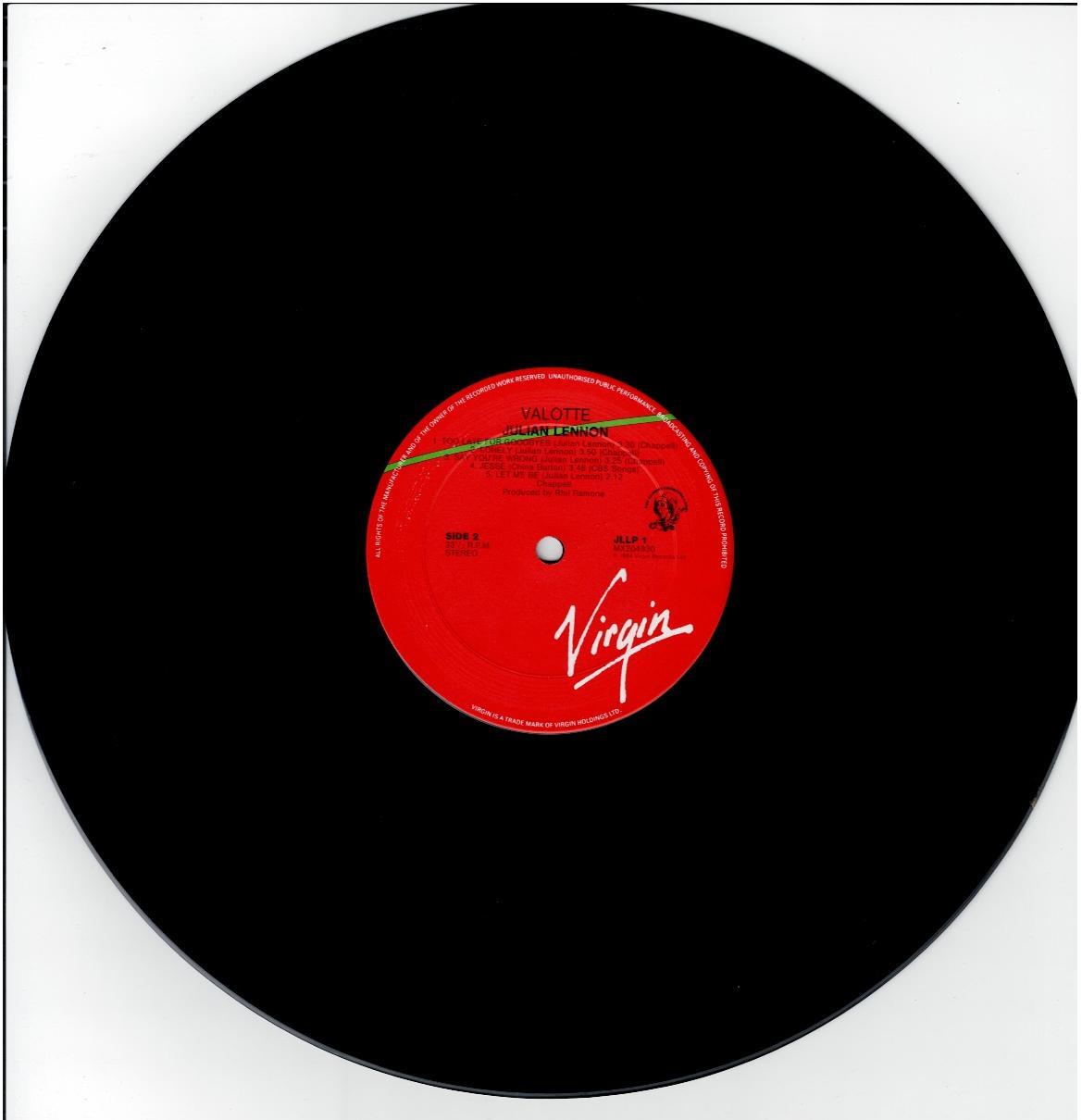 Julian Lennon – Valotte (Vinyl, LP, Album, Stereo)