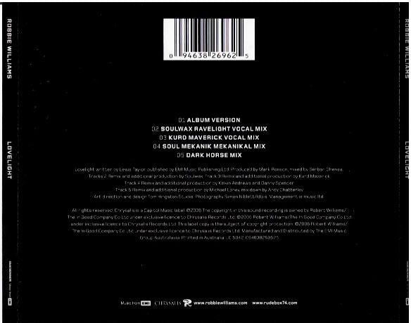 Robbie Williams – Lovelight (CD, Single)
