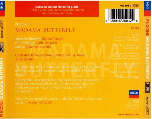 Puccini - Tebaldi, Bergonzi, Cossotto – Madama Butterfly (2 x CD, Album, Reissue, Remastered)