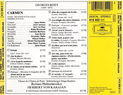 Bizet, Berliner Philharmoniker, Herbert Von Karajan – Carmen (Highlights) (CD, Album, Reissue)