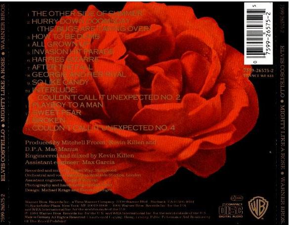 Elvis Costello – Mighty Like A Rose (CD, Album, FRANCE WE 833 Price Code)