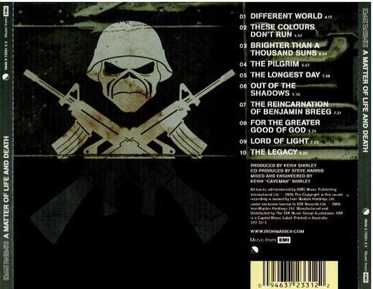 Iron Maiden – A Matter Of Life And Death (CD, Album)