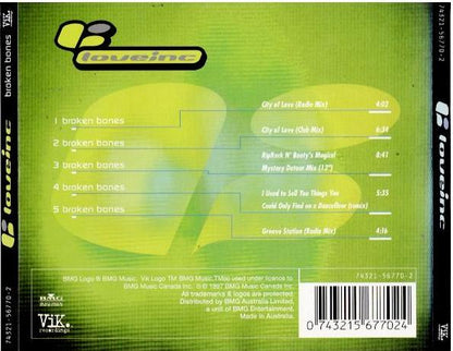Loveinc – Broken Bones (CD, Single)