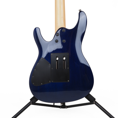 2016 Ibanez S Series S670QM Electric Guitar in Transparent Blue Burst
