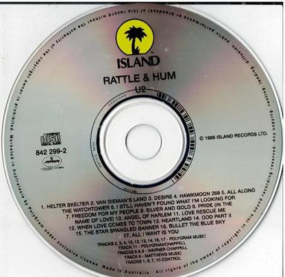 U2 – Rattle And Hum (CD, Album, Disctronics)