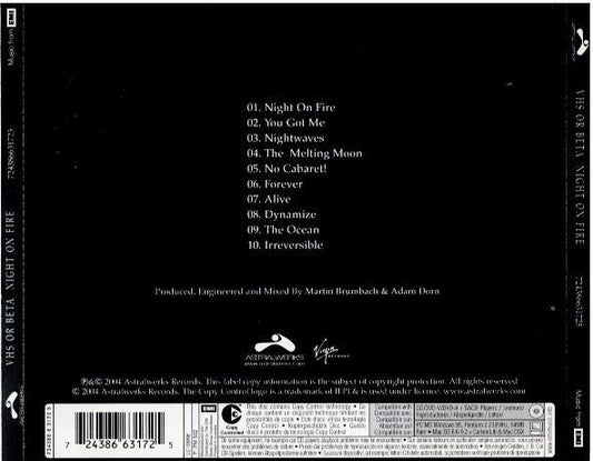 VHS Or Beta – Night On Fire (CD, Album, Copy Protected)