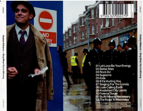 Robbie Williams – Sing When You're Winning (CD, Album, Stereo)