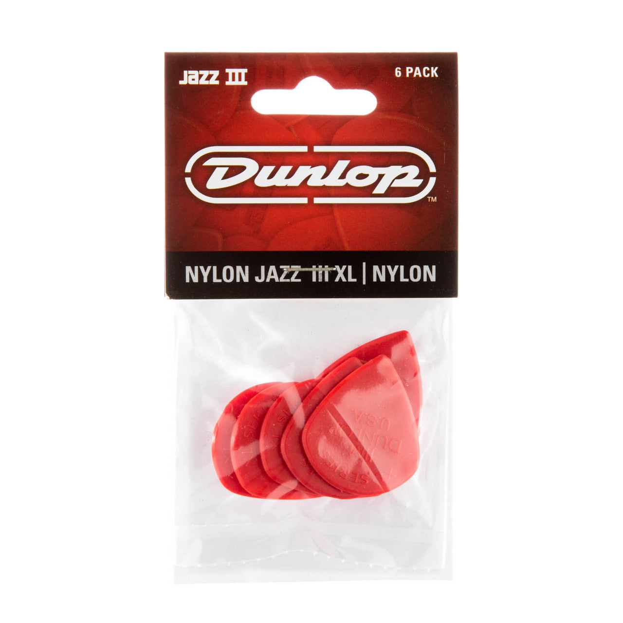 Dunlop Nylon Jazz III XL Picks (6 Pack)