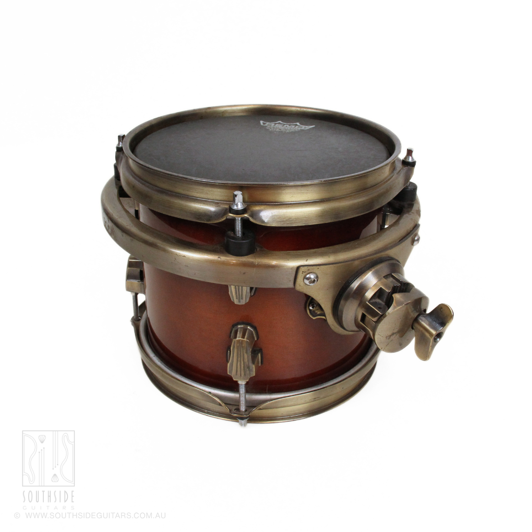 Ludwig Epic Series 12" x 8" Rack Tom with Vintage Bronze Rims & Lugs in Mahogany Burst