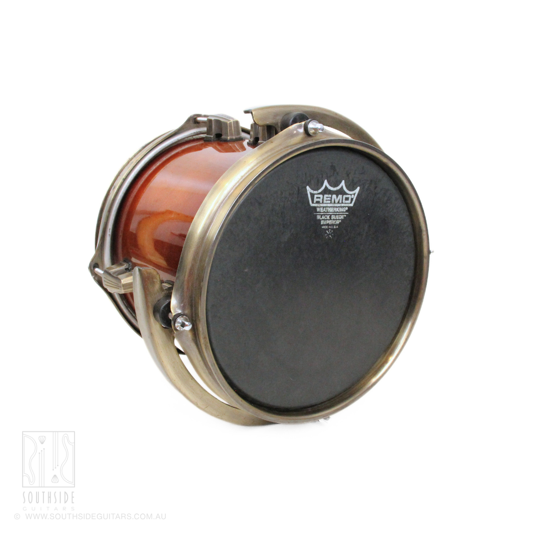 Ludwig Epic Series 12" x 8" Rack Tom with Vintage Bronze Rims & Lugs in Mahogany Burst