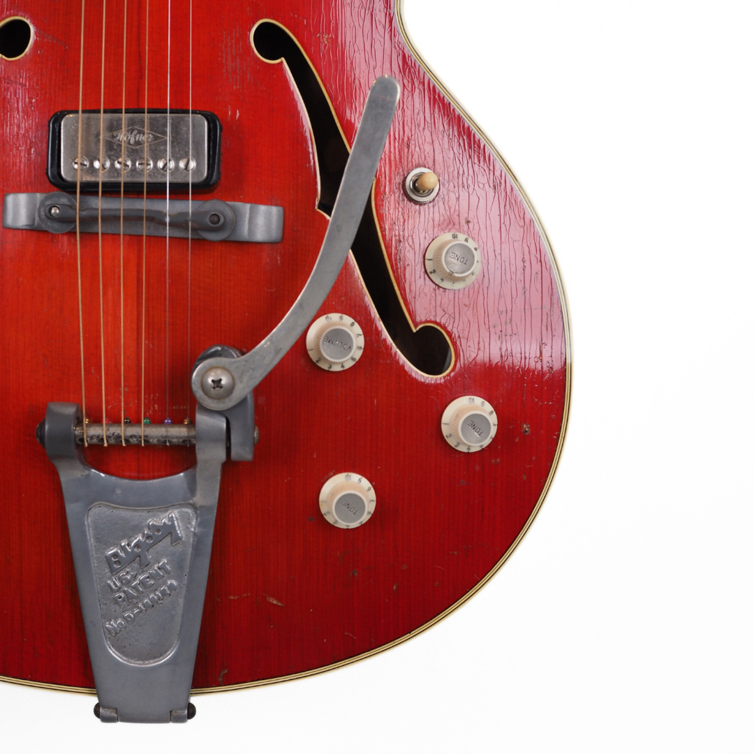 1962 Höfner Verithin 4574 Thinline Hollowbody Electric Guitar in Cherry Red