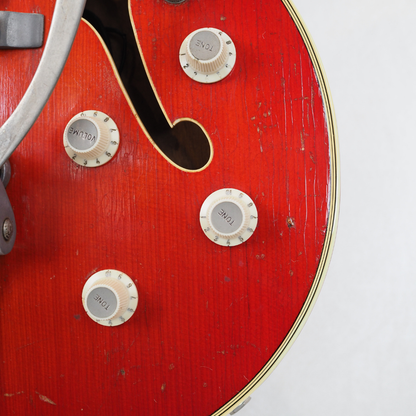 1962 Höfner Verithin 4574 Thinline Hollowbody Electric Guitar in Cherry Red