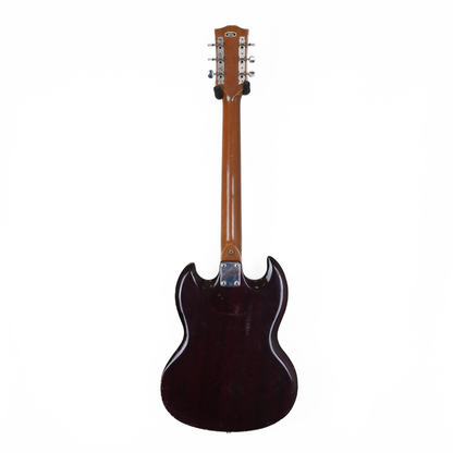 1970s Amena Model 1828 SG-style MIJ Electric Guitar in Wine Red